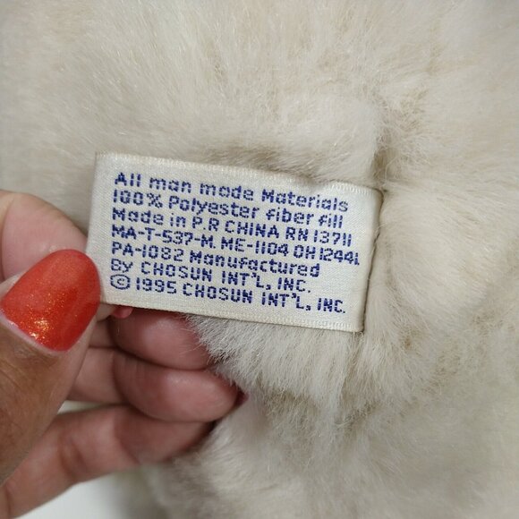 Vtg 1995 Chosun Just Friends Teddy Bear Tan Plaid BowTie Plush Stuffed Animal - Picture 6 of 6